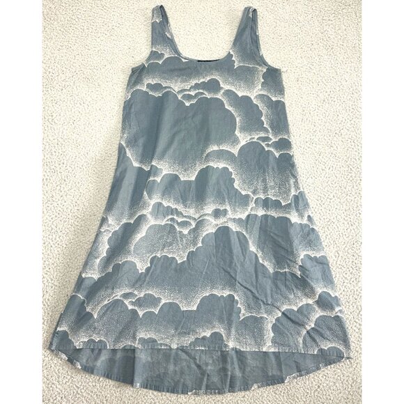 Milk Thistle Dress Sleeveless Cotton Clouds Sky Hand Printed Australia - Picture 1 of 16